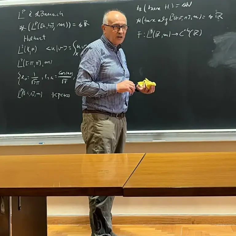 Alla lavagna dell’Istituto Matematico Guido Castelnuovo, Università “La Sapienza” di Roma